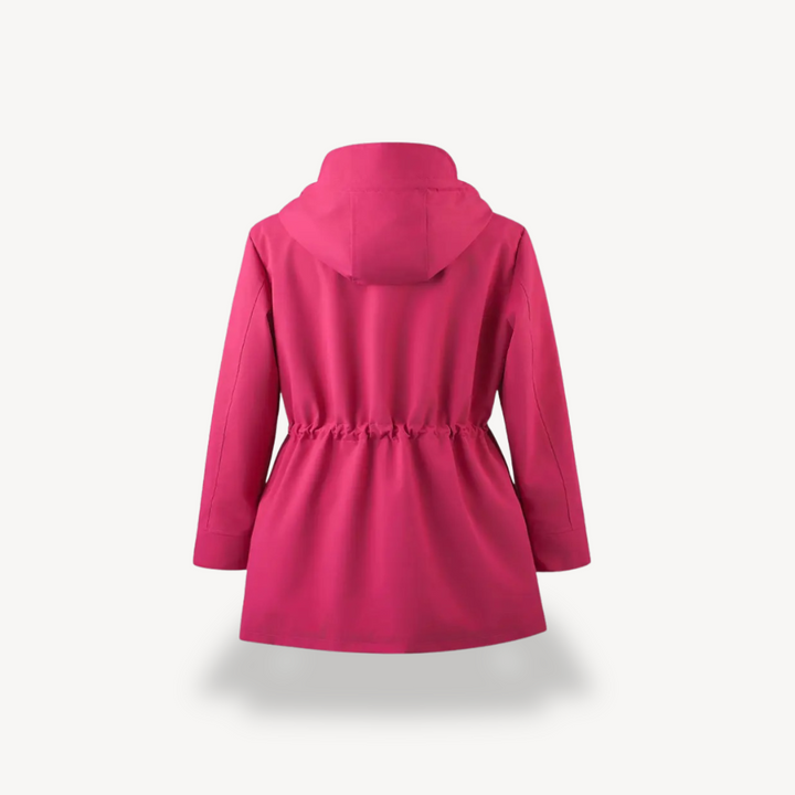 Womens Waterproof Rain Jacket with Hood Relaxed Fit