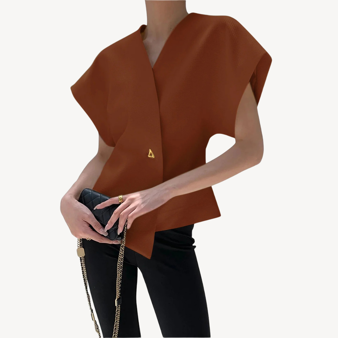 Womens Structured Vest with V-Neck