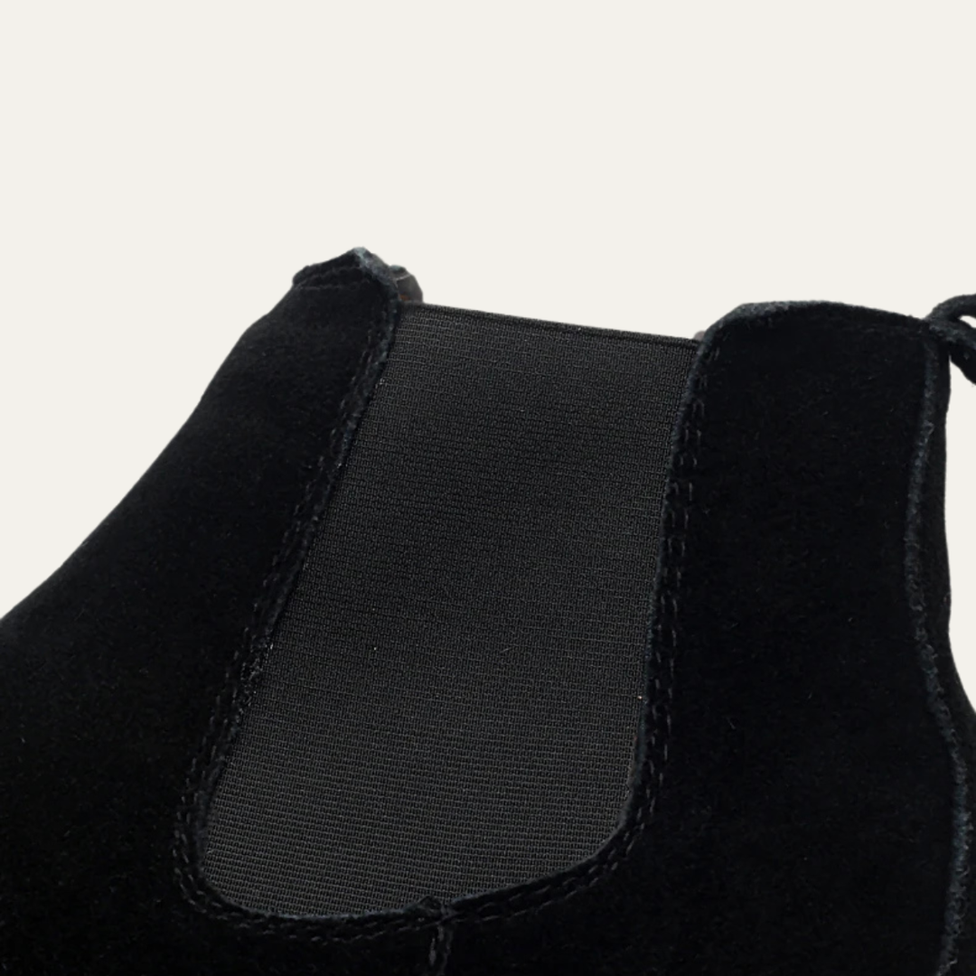 Mens Chelsea Boots Leather Suede Fur Lining
