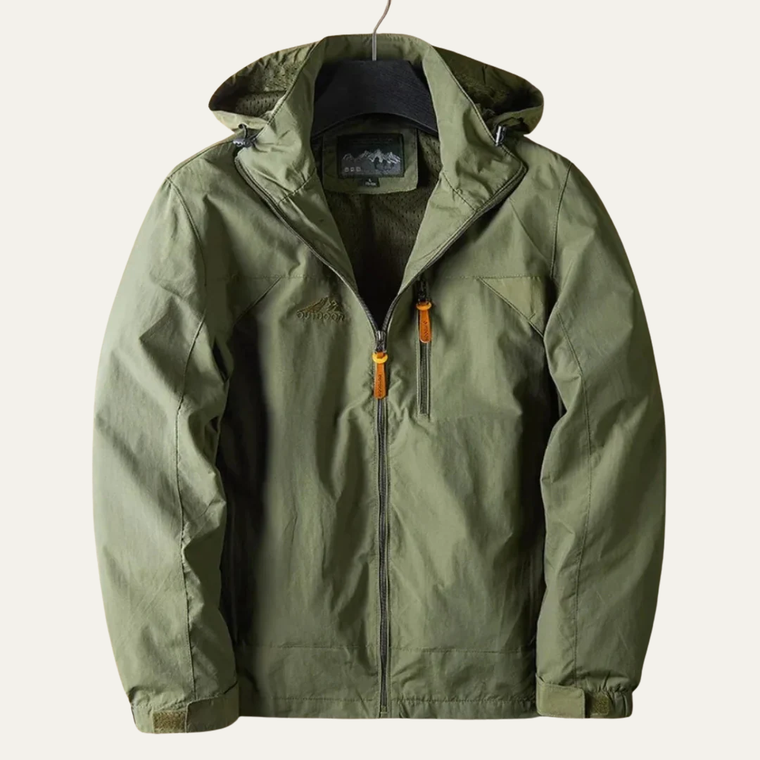 Mens Hiking Jacket Full Zip Functional Design