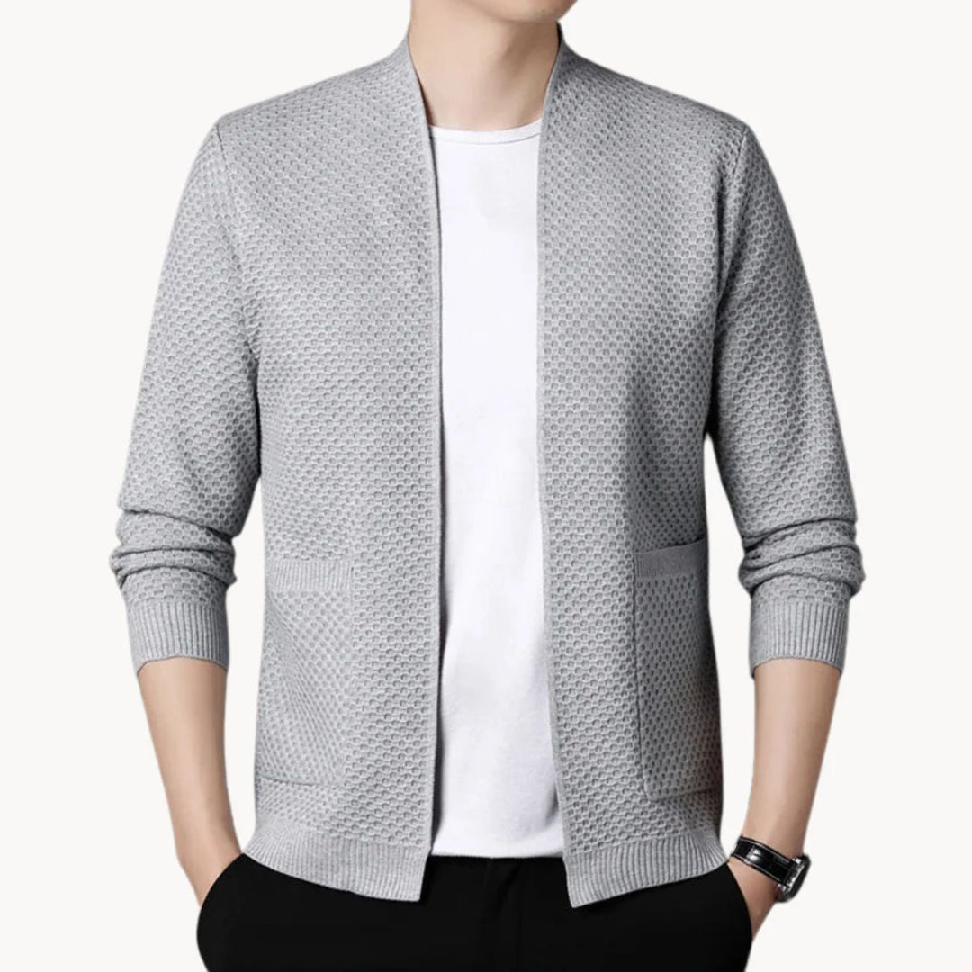 Mens Knit Cardigan Open Front Casual Fit