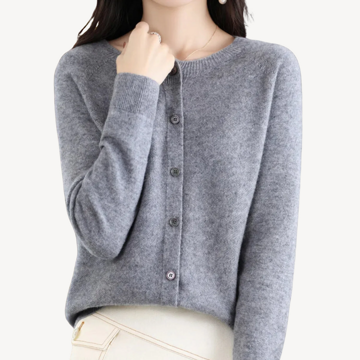 Womens Cardigan Cashmere Blend Relaxed Fit