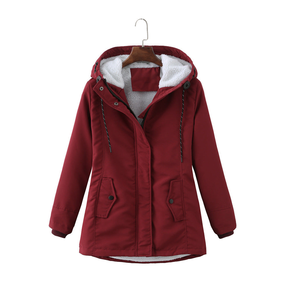 Womens Parka Jacket with Fleece Lining Warm Fit