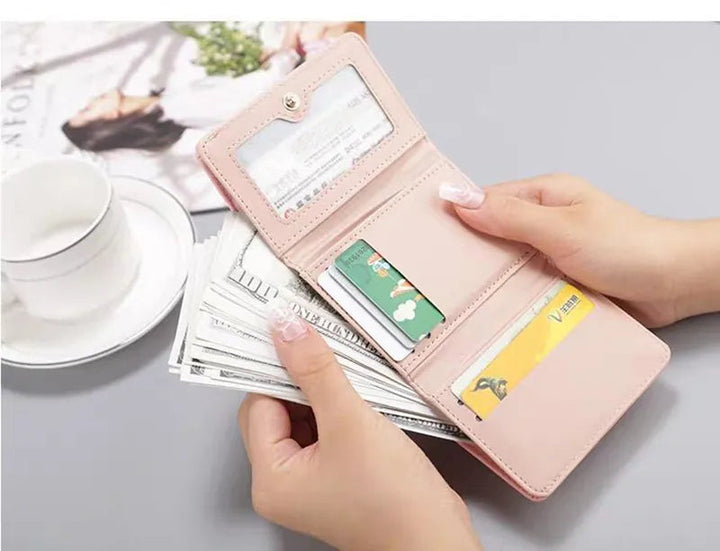 Womens Mini Organizer Wallet Compact Slim Design