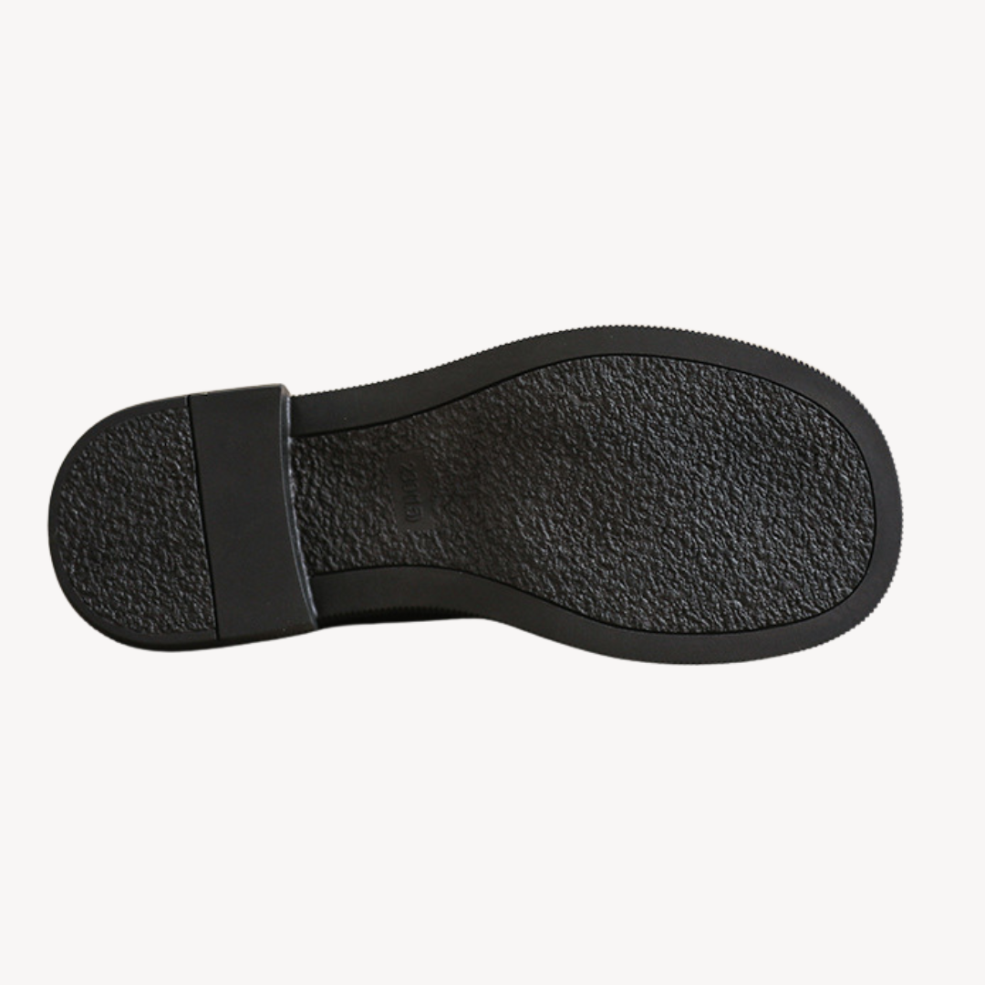 Womens Loafers Faux Leather Chunky Sole