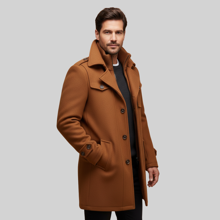 Mens Slim Wool Business Coat