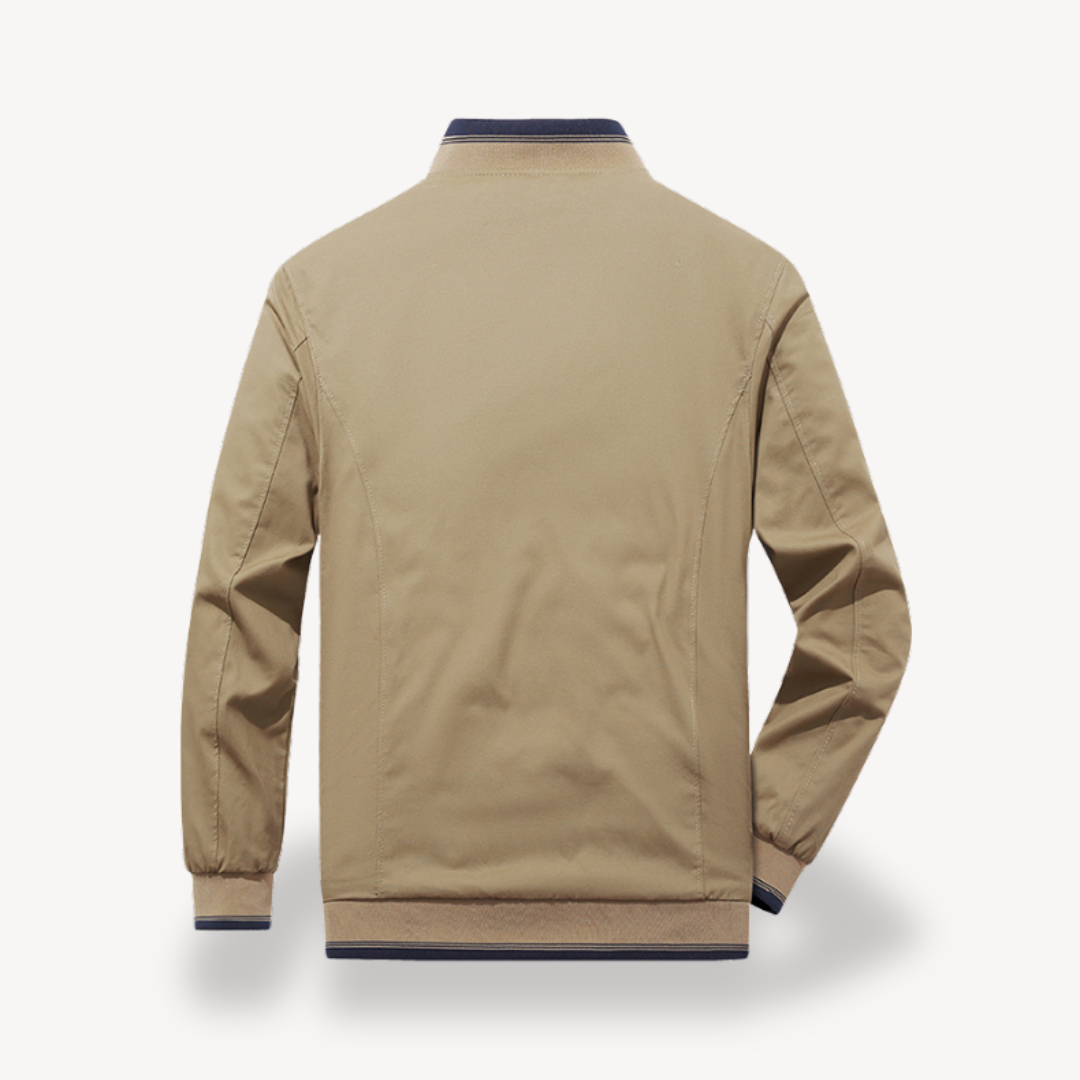 Mens Reversible Bomber Jacket Formal Collar