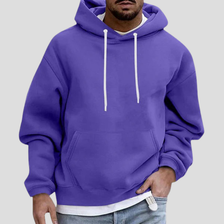 Mens Hoodie Cotton Fleece Relaxed Fit with Pockets