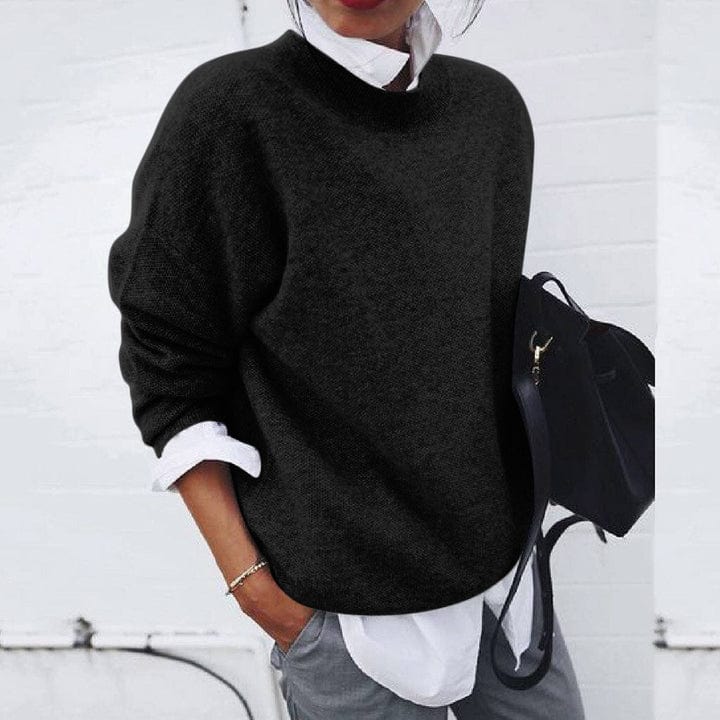 Womens Winter Jumper Wool Blend Classic Fit
