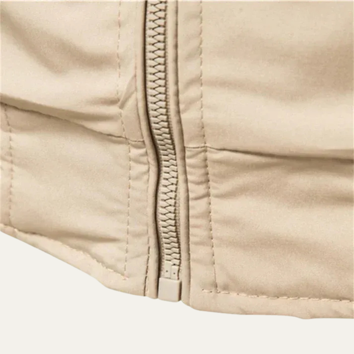 Mens Bomber Jacket Ribbed Collar Striped Design