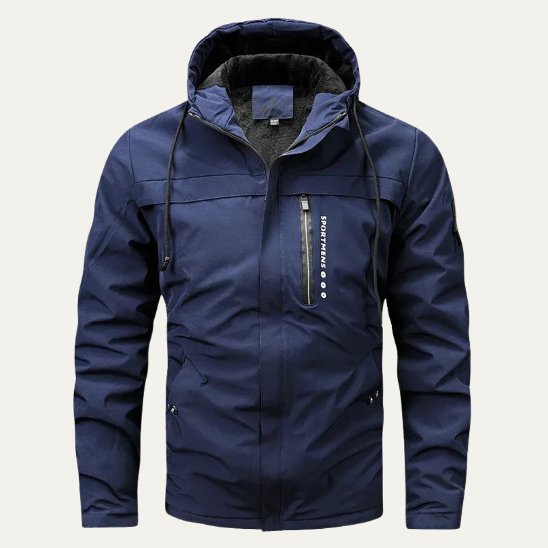 Mens Insulated Hooded Parka with Plush Lining