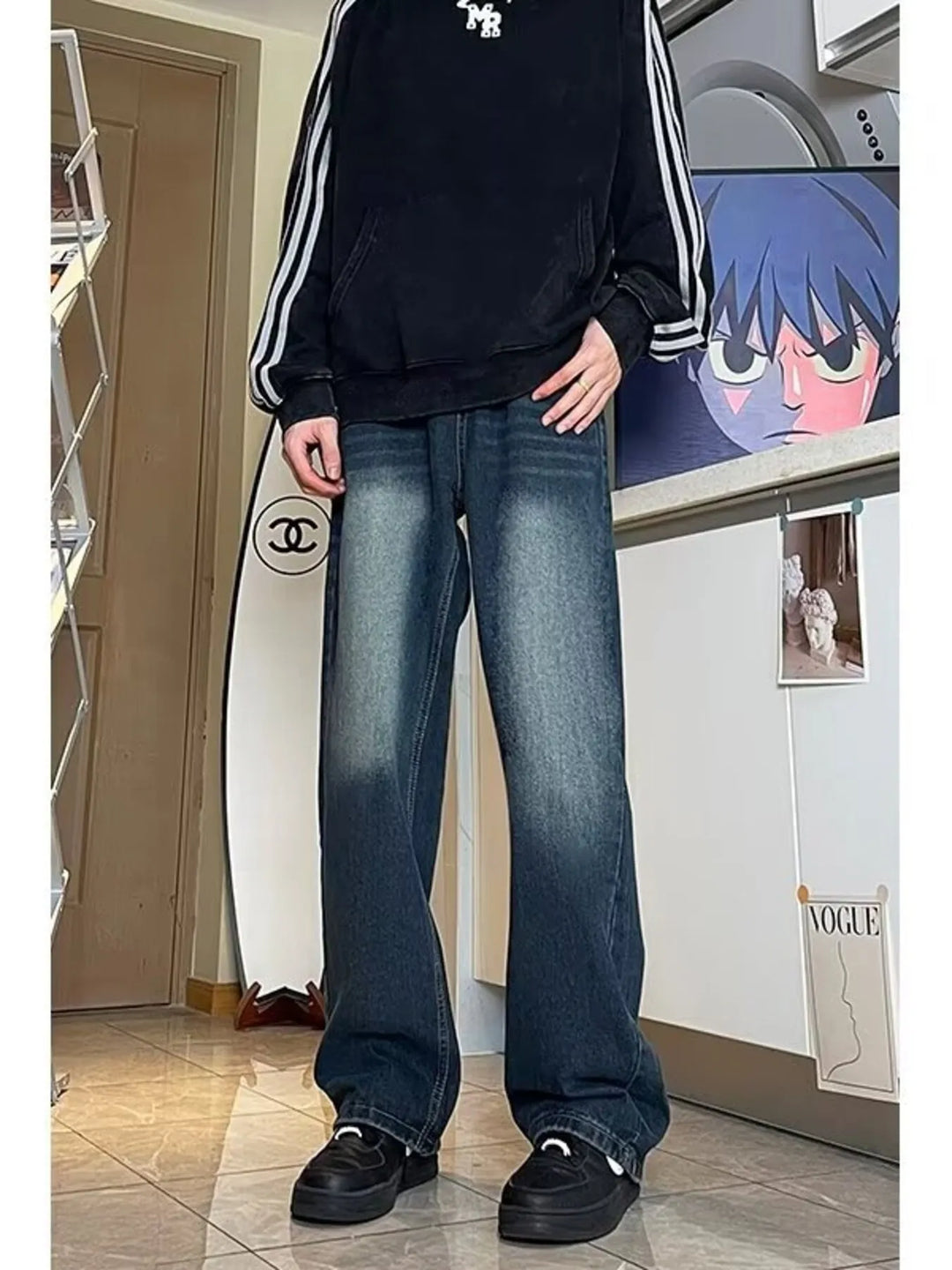 Womens Classic Straight Jeans Loose Fit - BritishMode