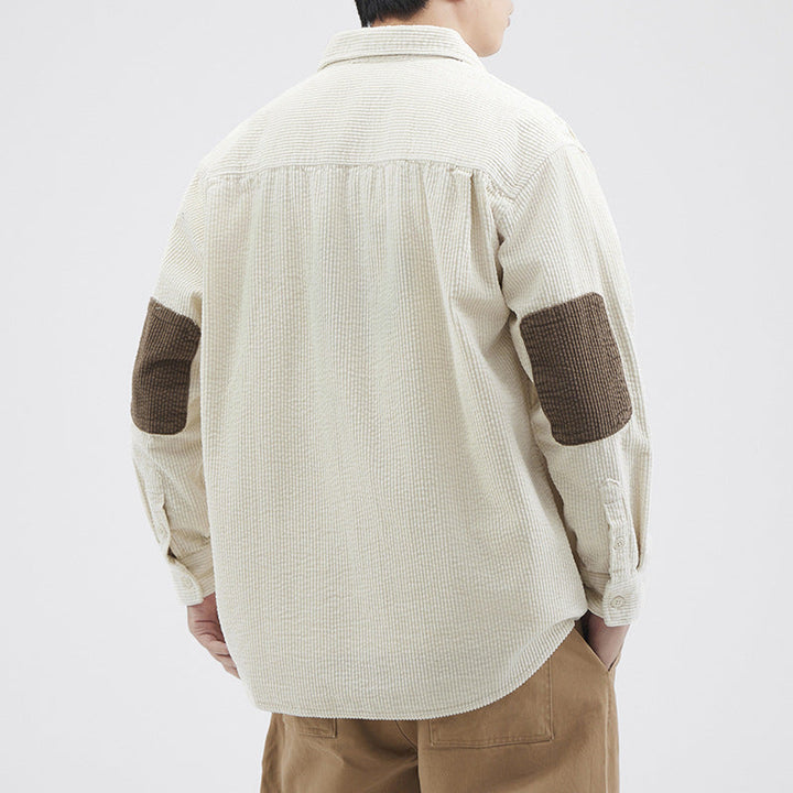 Unisex Casual Jacket Patchwork Design Relaxed Fit