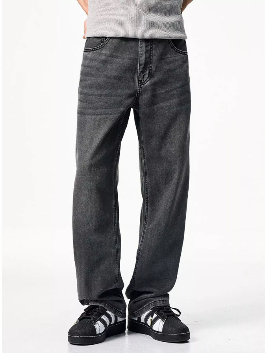 Mens Straight Leg Jeans Comfortable Fit - BritishMode