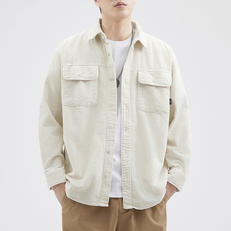 Unisex Casual Jacket Patchwork Design Relaxed Fit