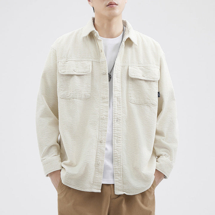 Unisex Casual Jacket Patchwork Design Relaxed Fit