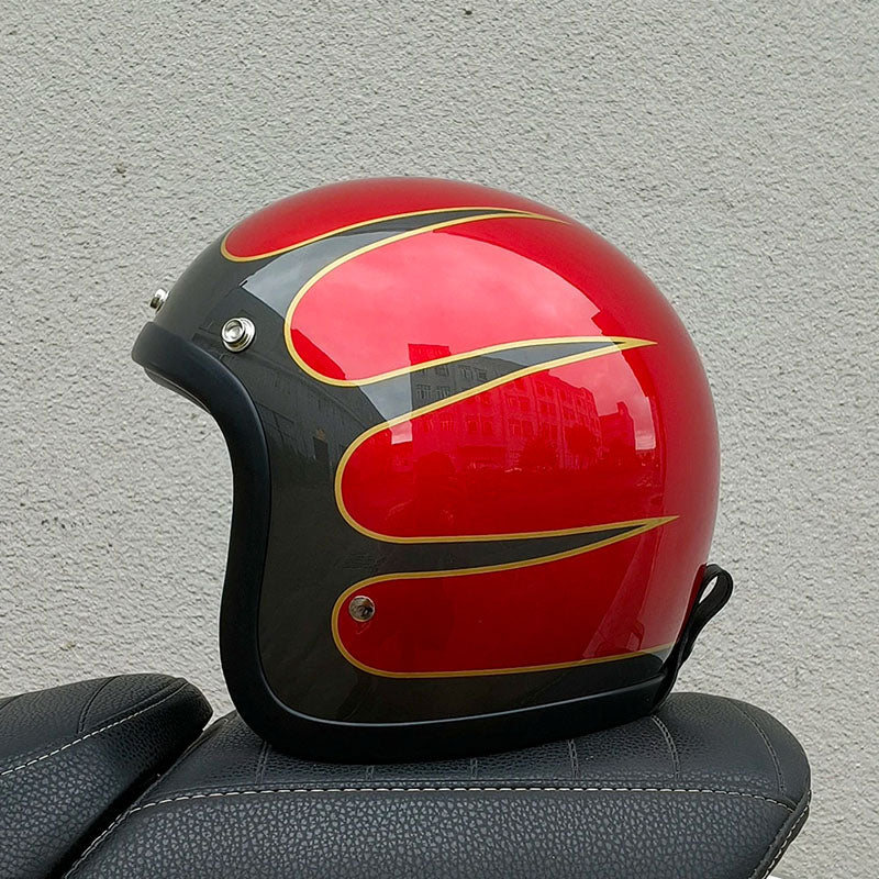 Unisex Motorcycle Helmet Vintage Style DOT ECE Certified