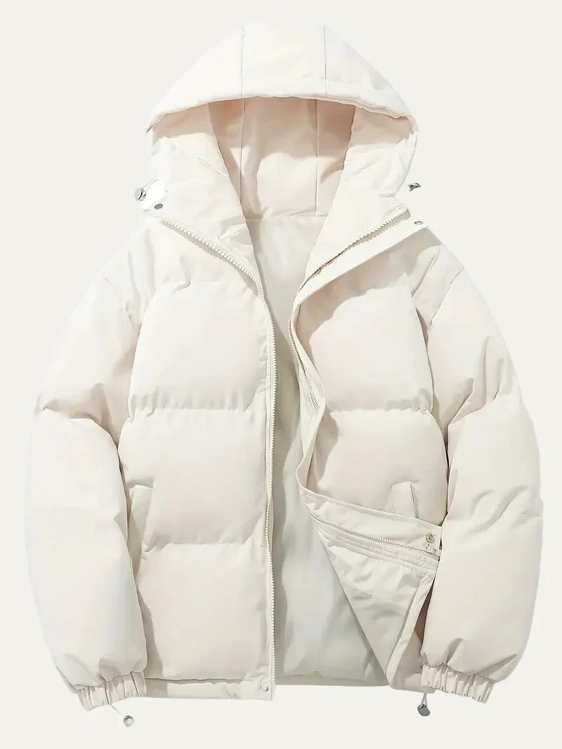 Mens Insulated Puffer Jacket with Hooded Design