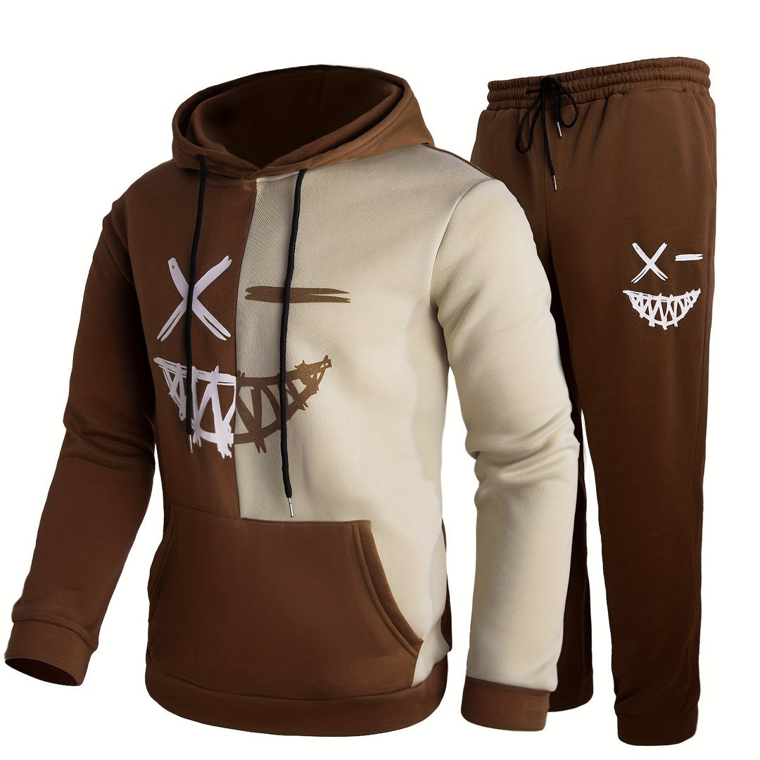 Unisex Hoodie and Sweatpants Set Cotton Relaxed Fit