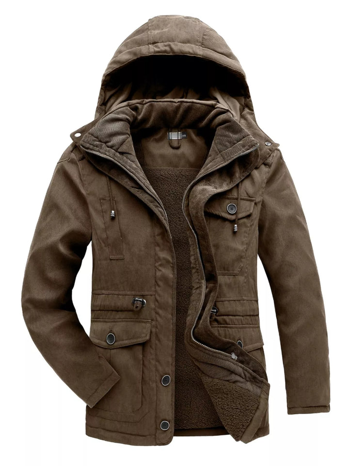 Mens Waterproof Hoodie Coat Warm Fit