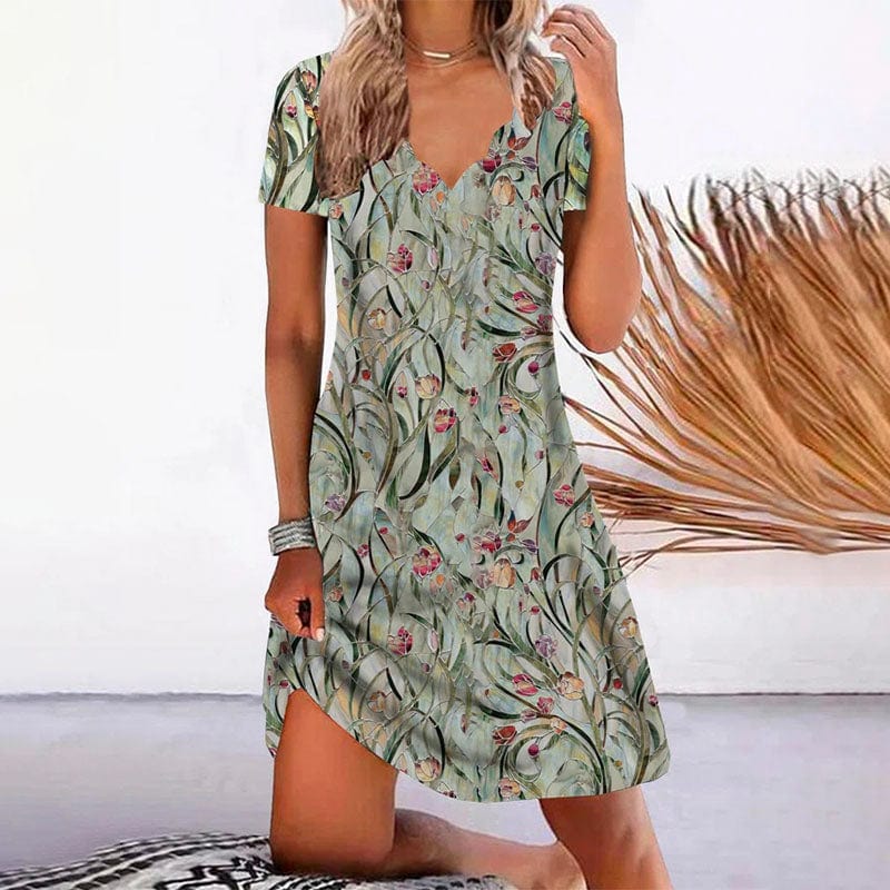 Womens Mini Dress Floral Lightweight Summer - BritishMode
