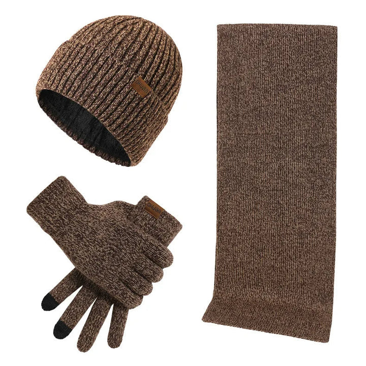 Mens Winter Accessory Set Hat Scarf Gloves Casual