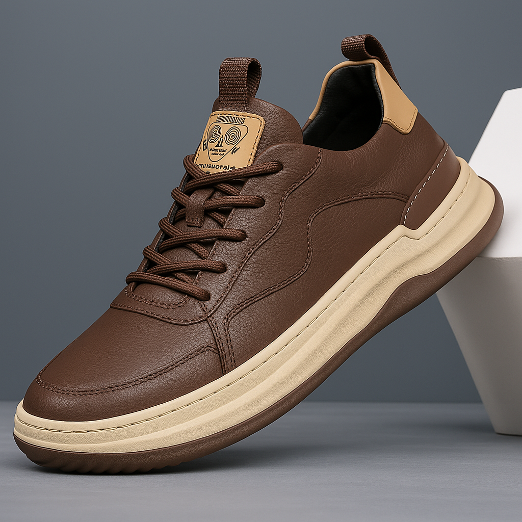 Mens Casual Lace-Up Sneakers Cushioned Sole Modern Style