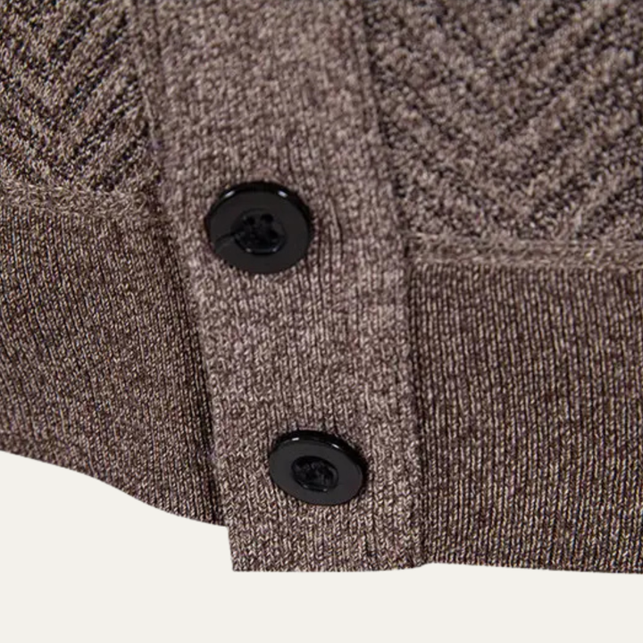 Mens Slim Fit Knitted Cardigan Button-Up V-Neck