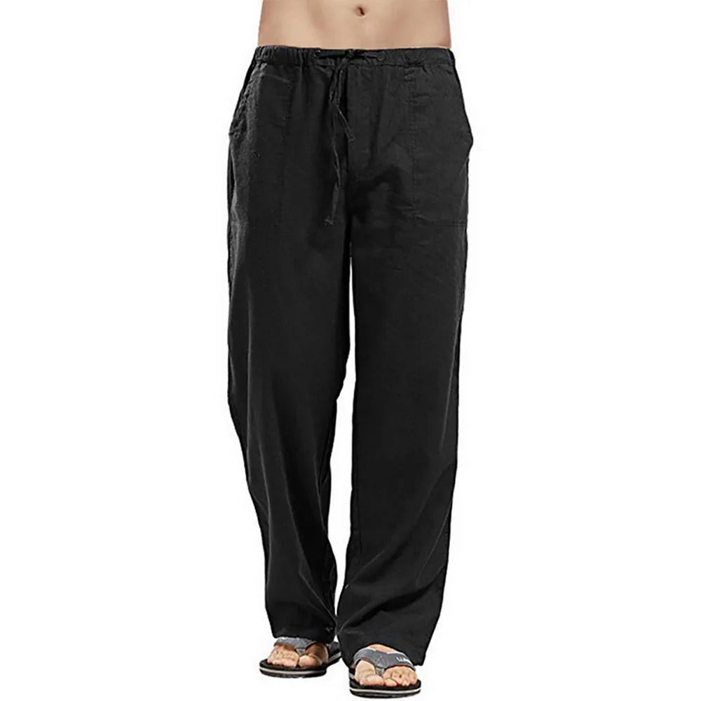 Mens Casual Leisure Pants with Elastic Waistband - BritishMode