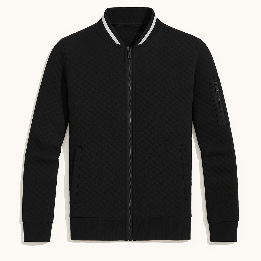 Mens Bomber Jacket Lightweight Diamond Quilted Design - BritishMode