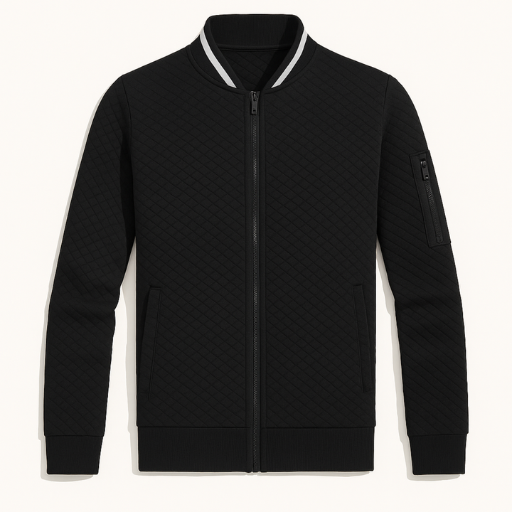 Mens Bomber Jacket Lightweight Diamond Quilted Design - BritishMode