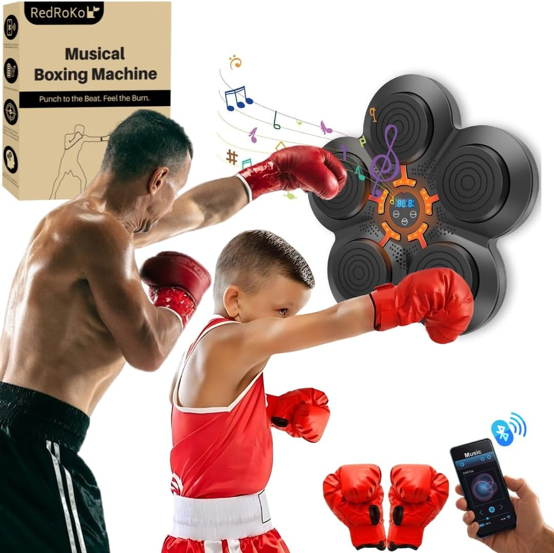Home Gym Boxing Kit with Gloves and Built-In Music - BritishMode