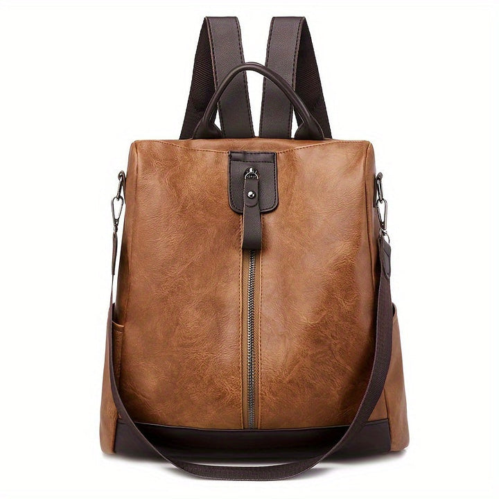 Womens Backpack Vegan PU Leather Secure Design