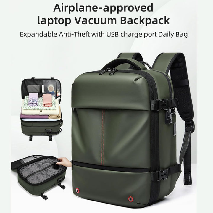 Unisex Travel Backpack Waterproof Expandable Vacuum Compression