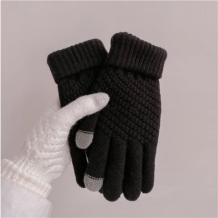 Unisex Leather Gloves Warm Insulated Winter