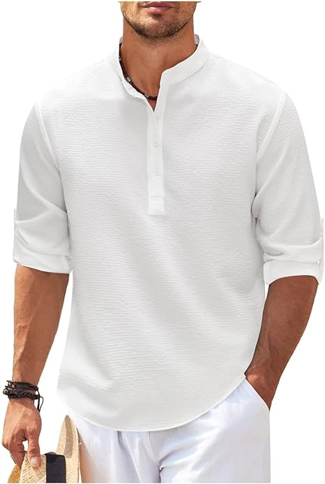 Mens Cotton Shirt Comfortable Relaxed Fit