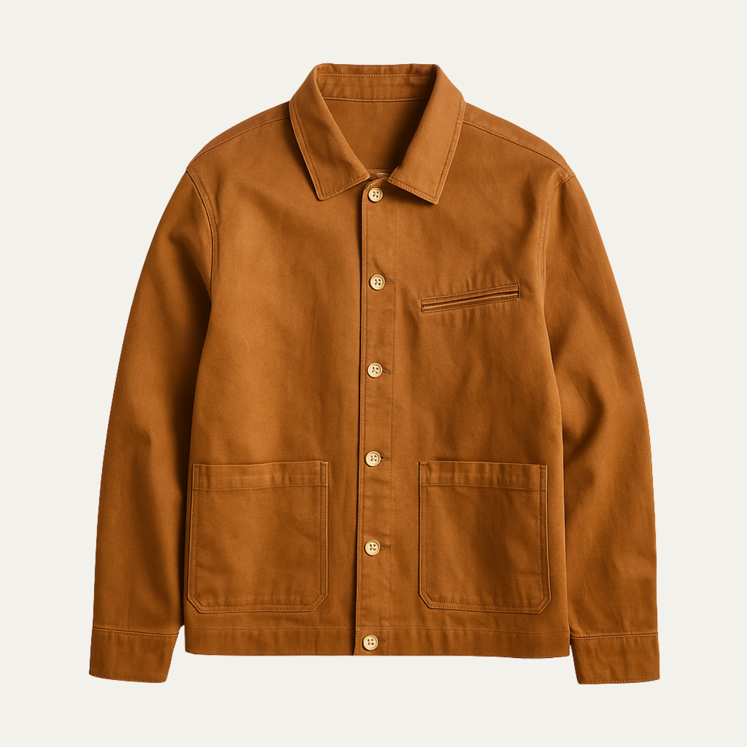 Mens Casual Button-Up Outerwear Jacket Modern Fit - BritishMode