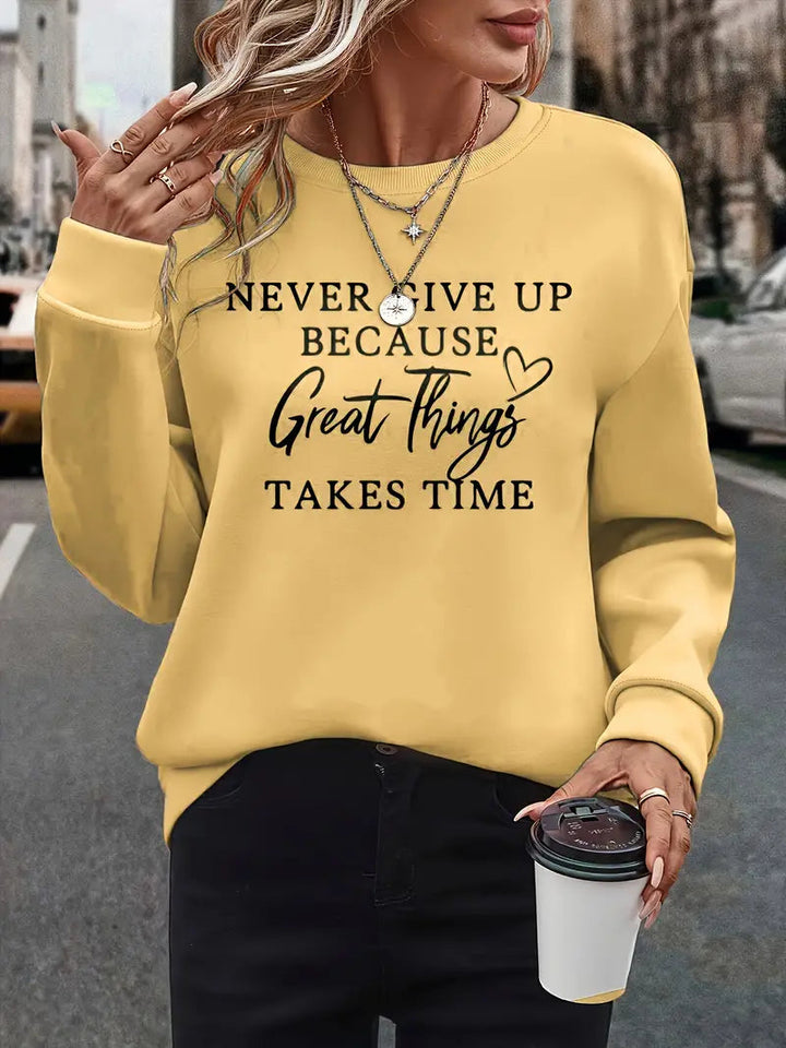 Womens Sweatshirt Fleece Cozy Relaxed Fit