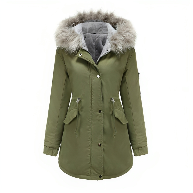 Womens Waterproof Parka Jacket Warm Insulated