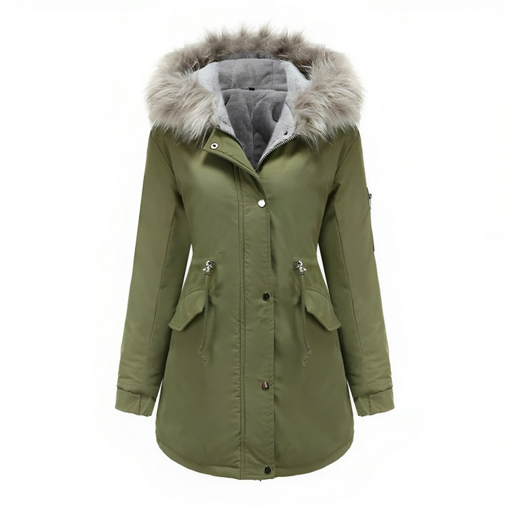 Womens Waterproof Parka Jacket Warm Insulated