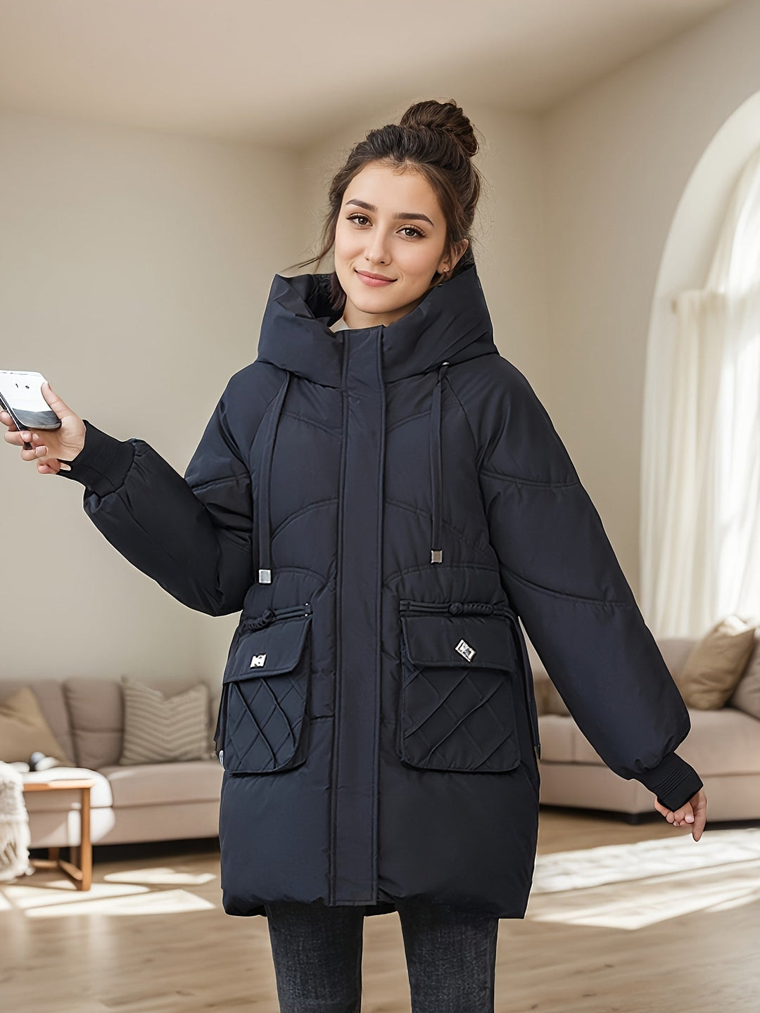 Womens Puffer Coat Insulated Warm Fit Winter - BritishMode