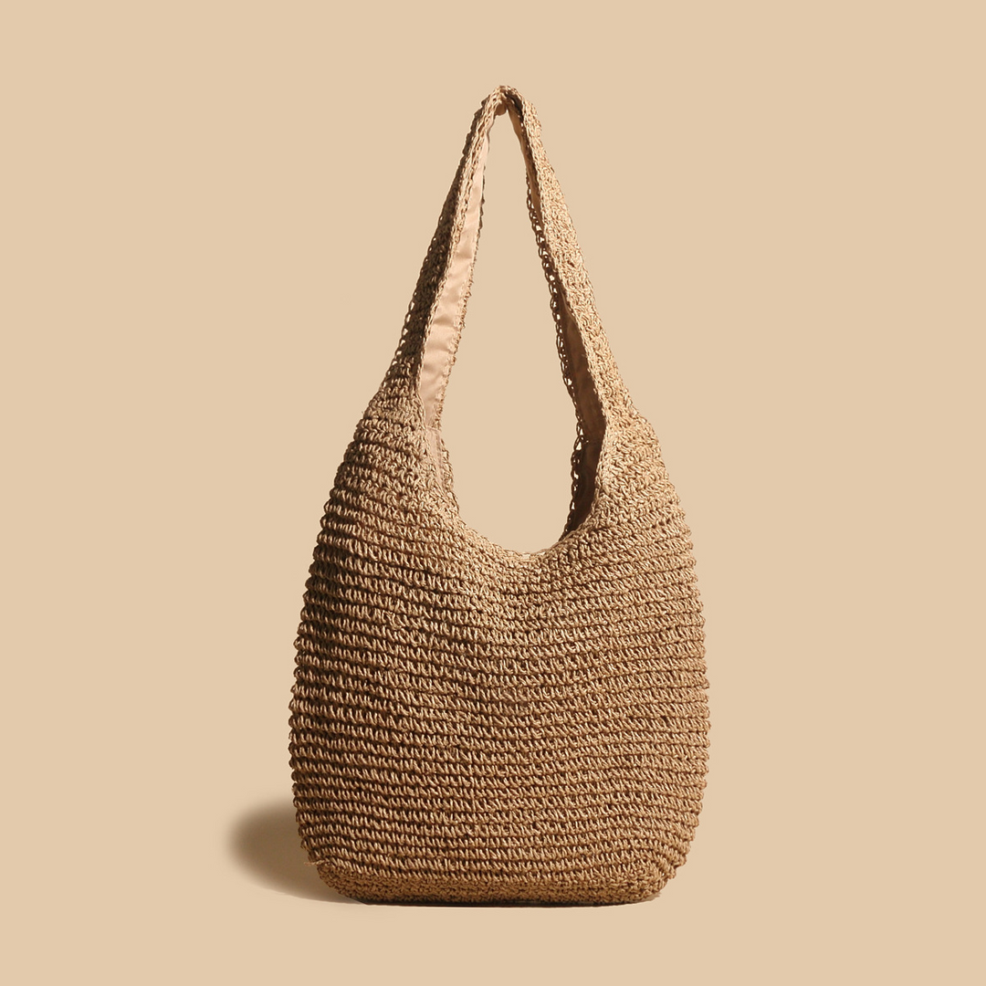 Womens Straw Hobo Bag Handmade Boho Style - BritishMode