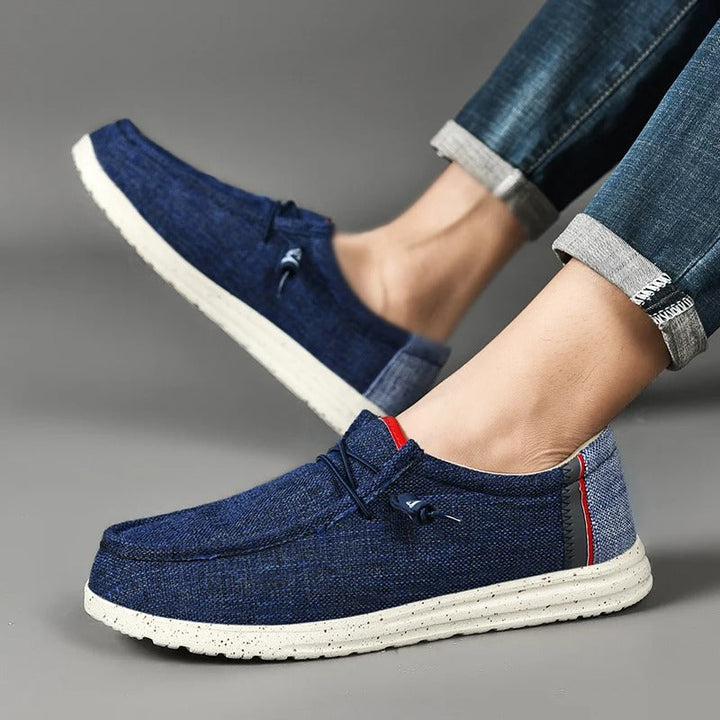 Unisex Denim Slippers Comfortable Contrast Detail - BritishMode