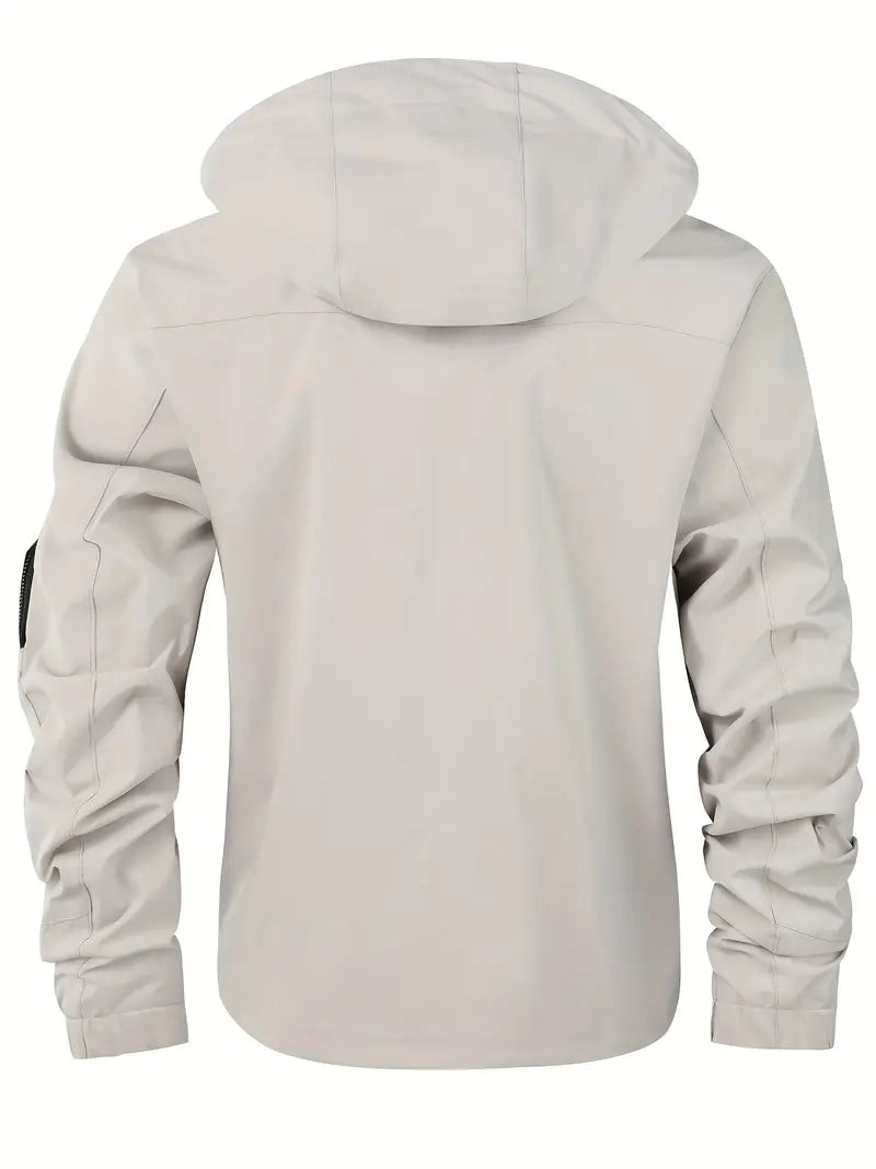 Mens Outdoor Jacket Waterproof Windproof Hooded