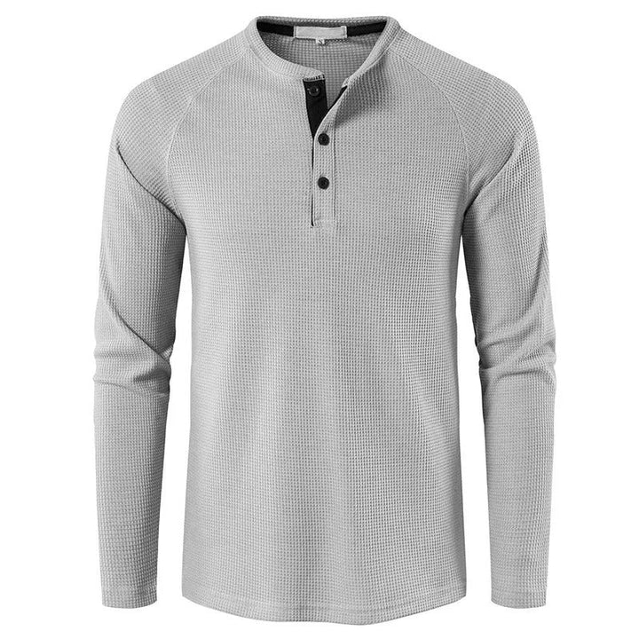 Mens Henley Shirt Classic Fit Cotton - BritishMode