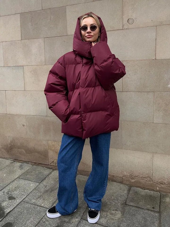 Womens Puffer Jacket Insulated Warm Classic Fit