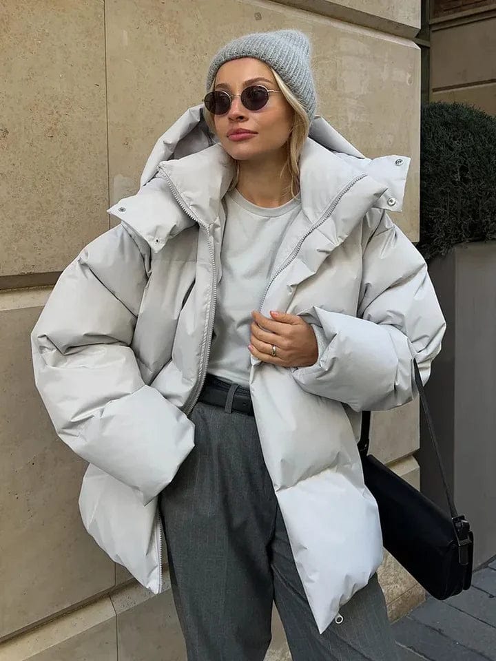 Womens Puffer Jacket Insulated Warm Classic Fit - BritishMode
