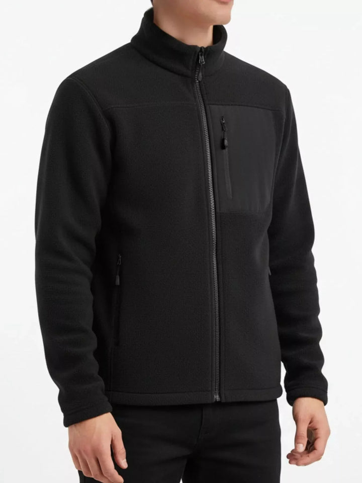 Mens Hooded Jacket Zip-Up Relaxed Fit - BritishMode