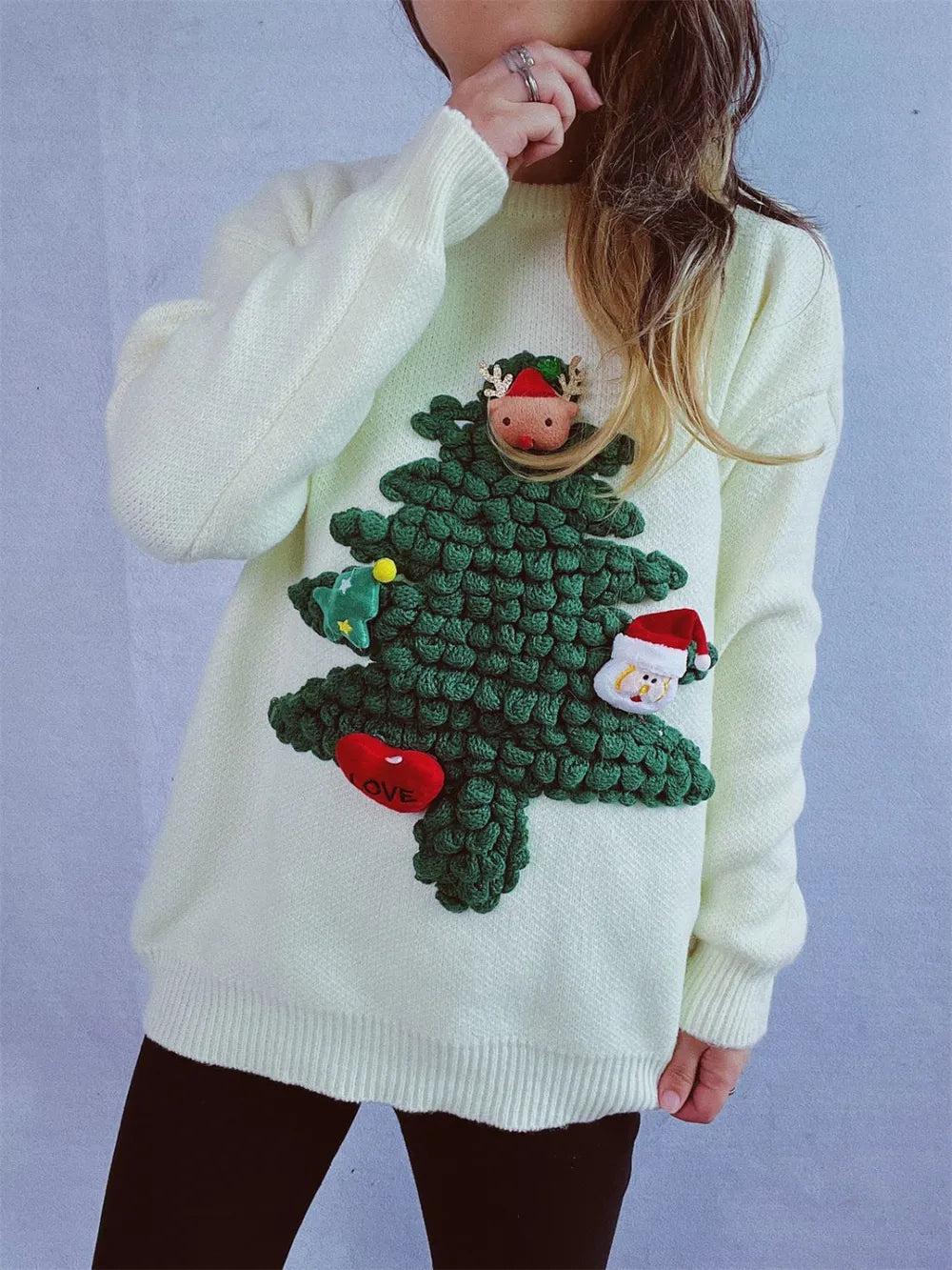 Unisex Crew Neck Winter Sweater Festive Knit
