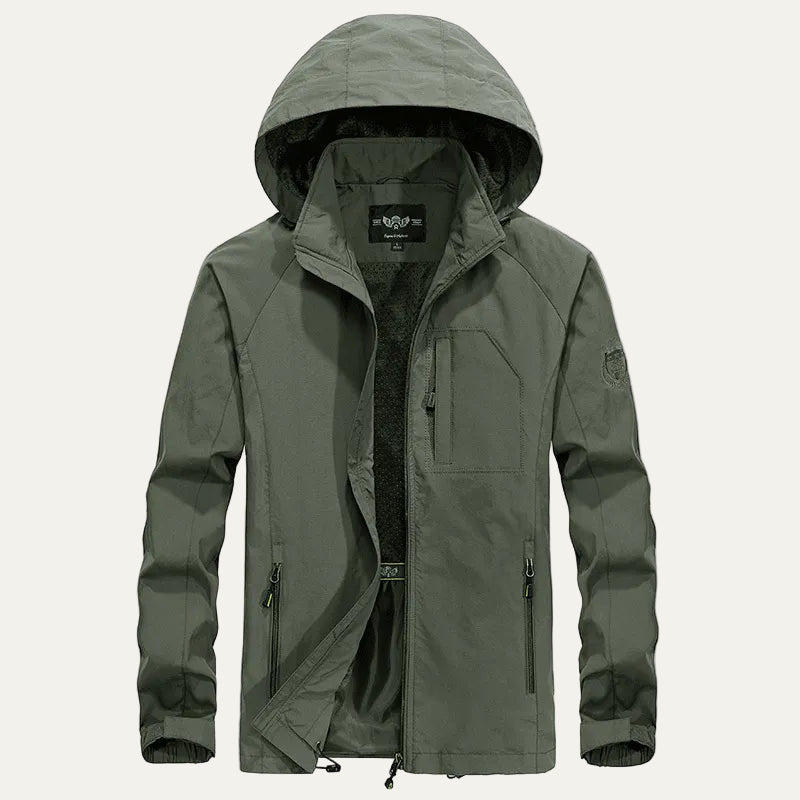 Mens Windbreaker Waterproof Outdoor Detachable Hood - BritishMode
